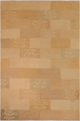 handmade Transitional Kafkaz Tan Brown Hand Knotted RECTANGLE 100% WOOL area rug 10 x 13